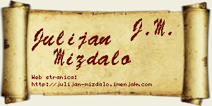 Julijan Miždalo vizit kartica